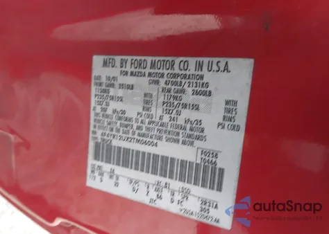 2002 Mazda B3000 Ds z USA, uszkodzony, nr VIN 4F4YR12UX2TM06004